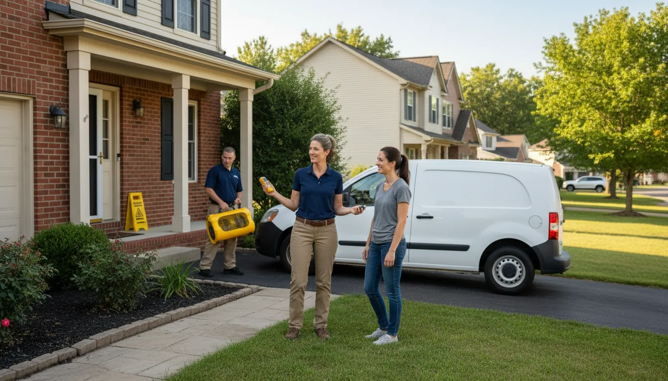 Residential water damage restoration in University, MS